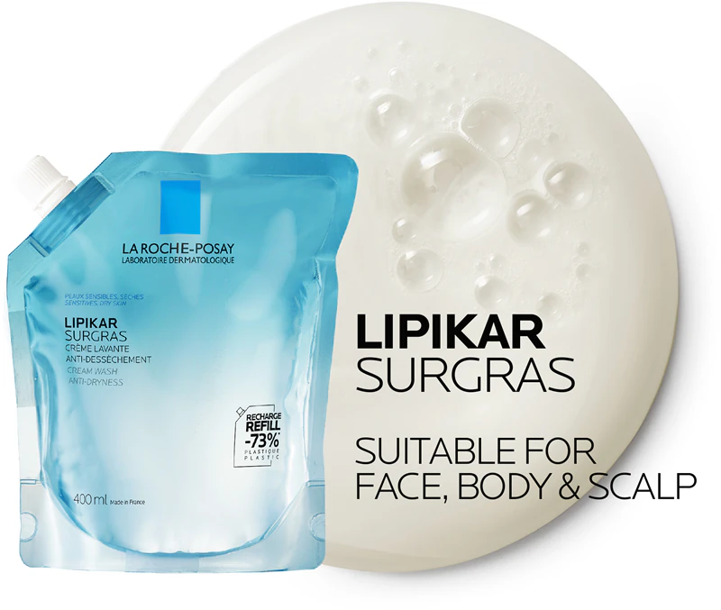 La Roche-Posay Lipikar Surgras Recarga de Creme de Banho