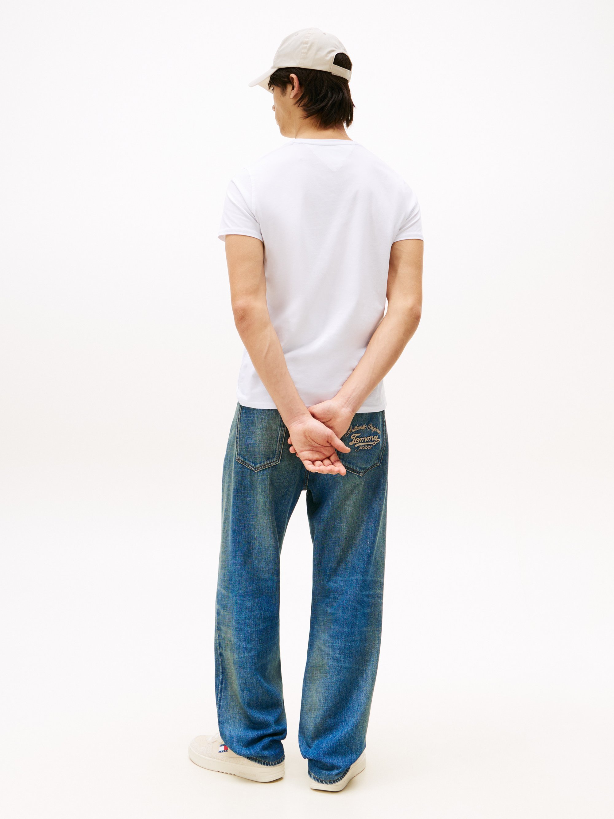 Tommy Jeans SLIM - T-shirt basic - bianco classico