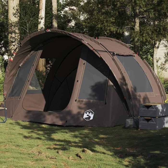 Tienda de pesca vidaXL para 2 personas, marrón, impermeable, 4009399