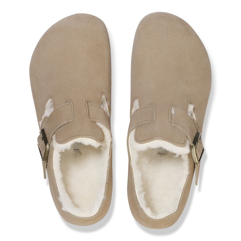 London pelliccia di agnello Pelle scamosciata - Taupe Taupe