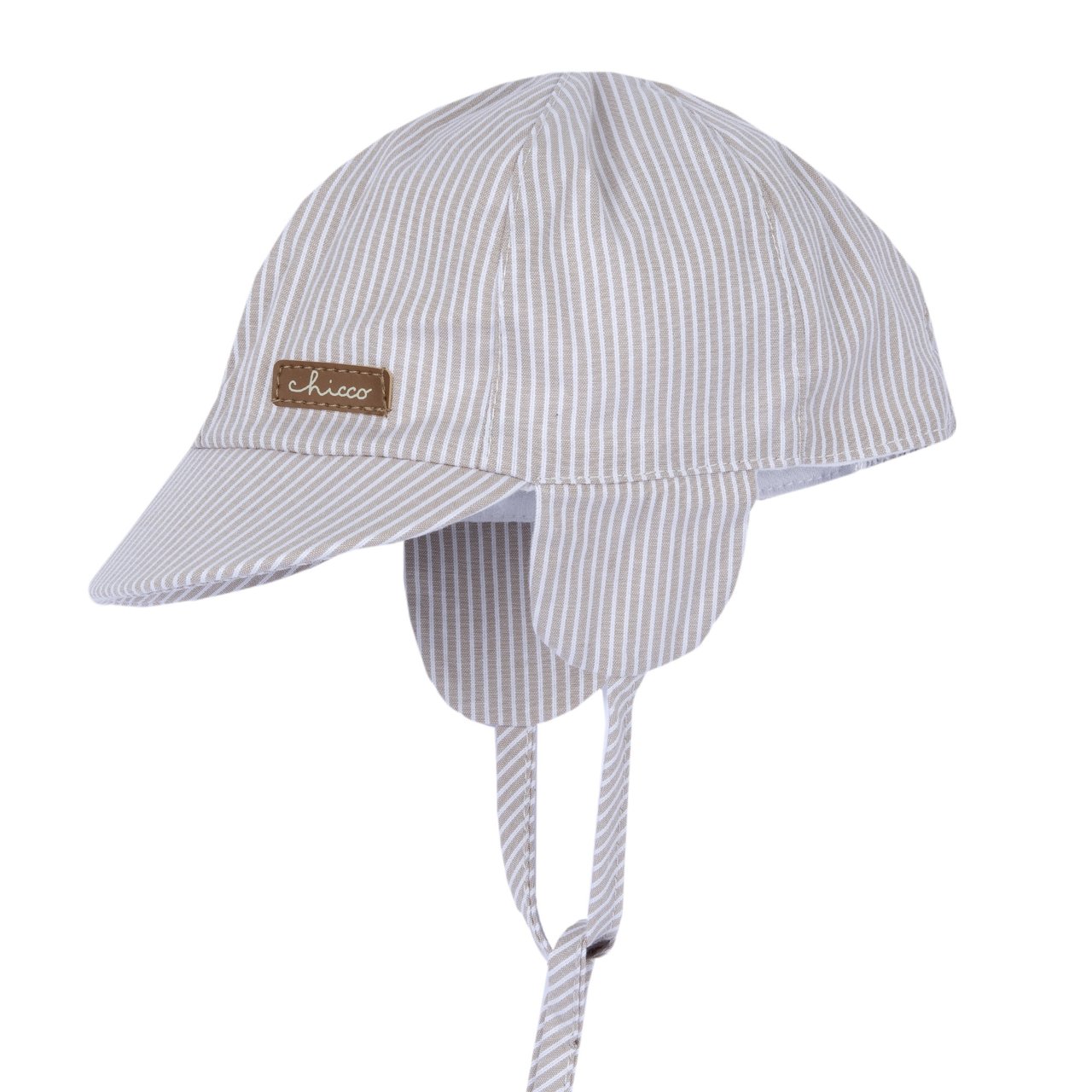 Beige Mütze mit Schirm