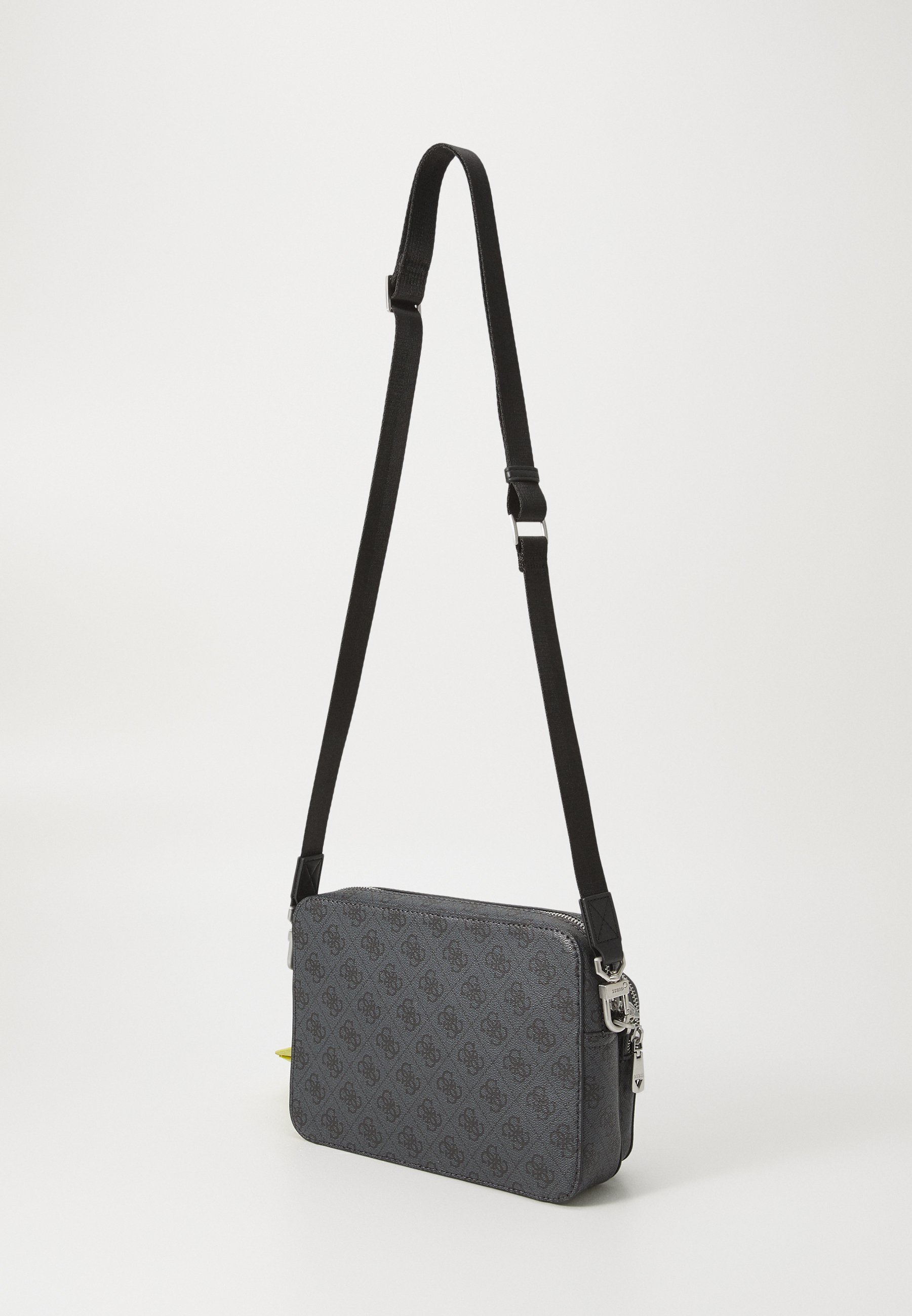 Guess MILANO DOUBLE CROSSBODY - Bolsa transversal - preto/lima