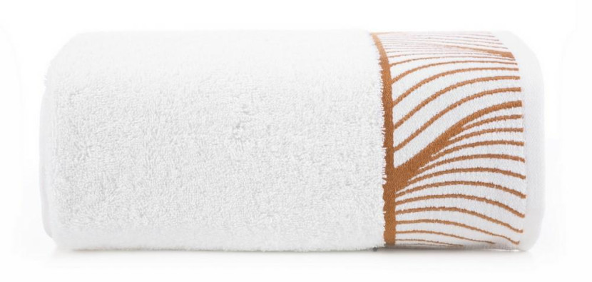 Ręcznik 70x140 Blanka biały liście 500g/2 frotte