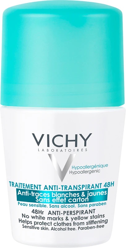 Vichy deodorant 48 ur antiperspirant roll-on proti belim in rumenim madežem