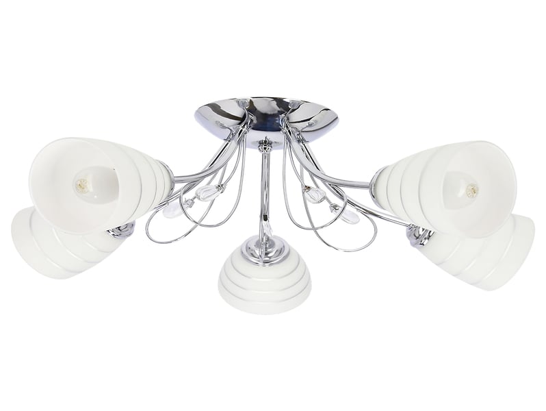 Lampa sufitowa Simpli 5-punktowa metalowa srebrna