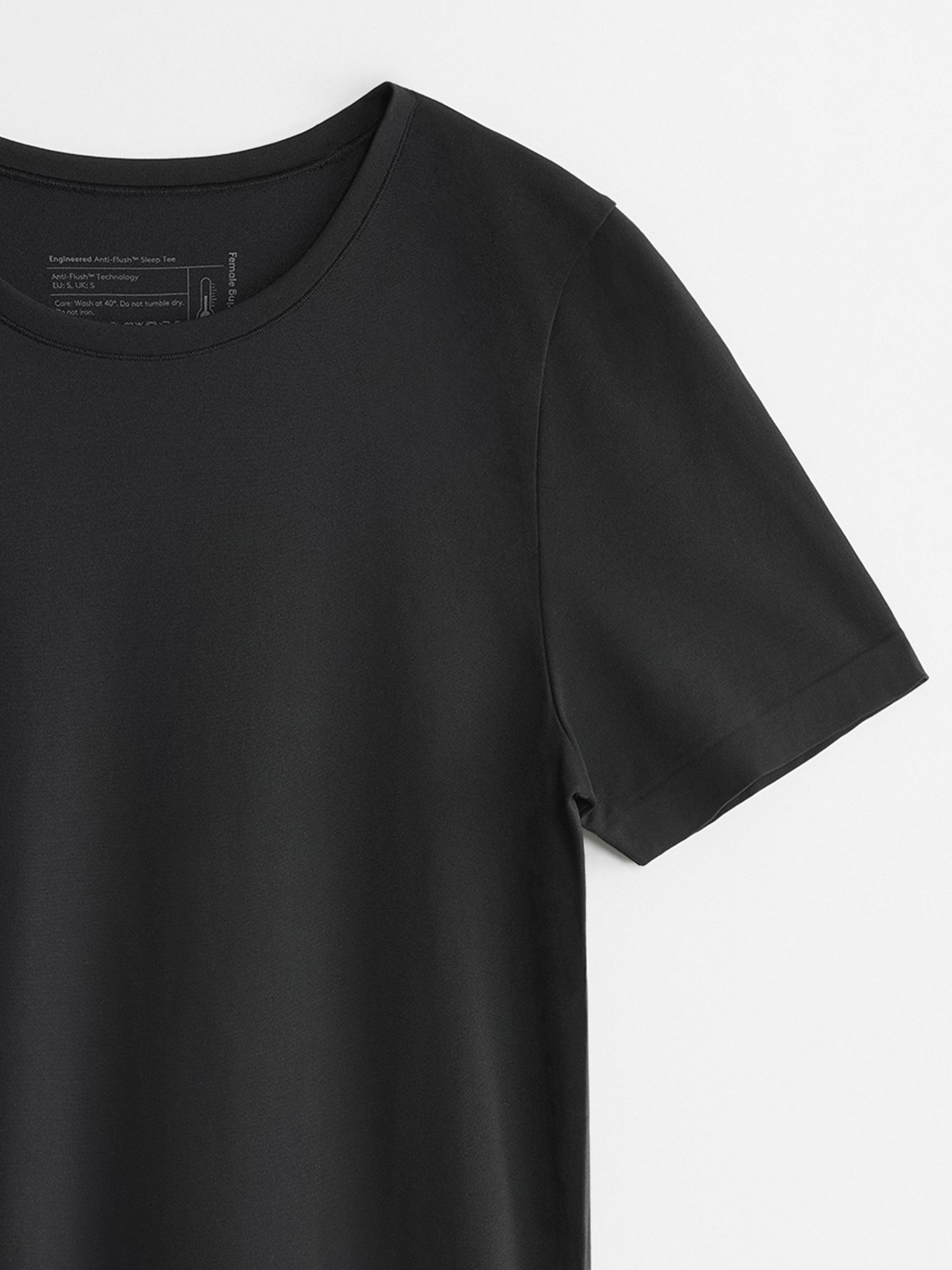 Vêtements de ménopause – Chemise de nuit – Noir technique féminin