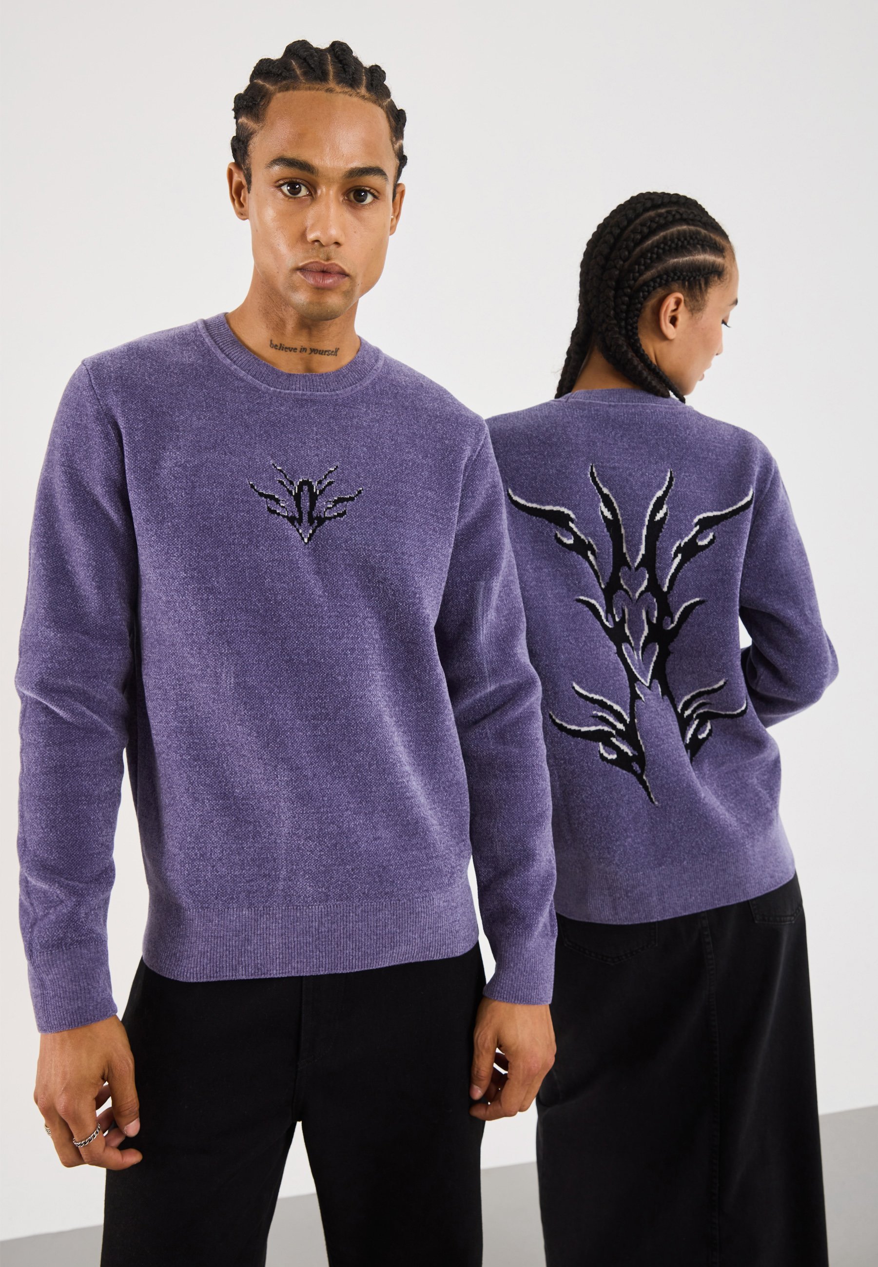 YOURTURN UNISEX - Trui - donkerpaars