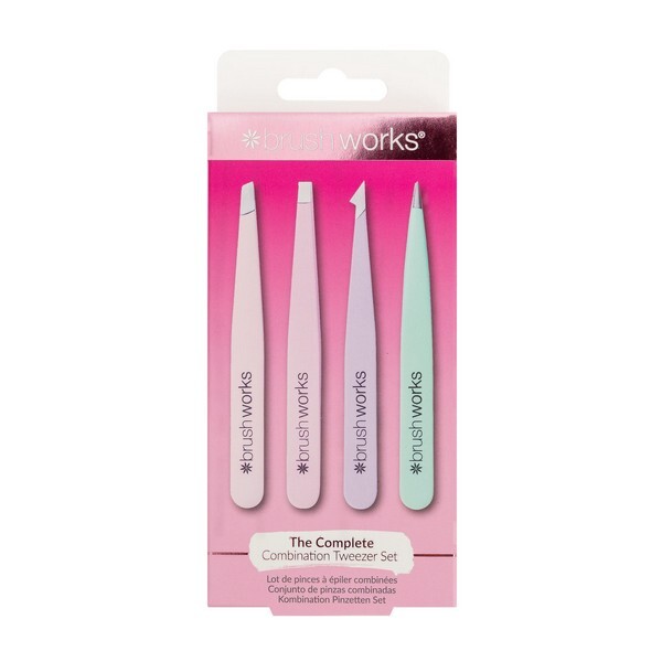 Brushworks 4-teiliges Kombinationspinzetten-Set – Pastellkreiden