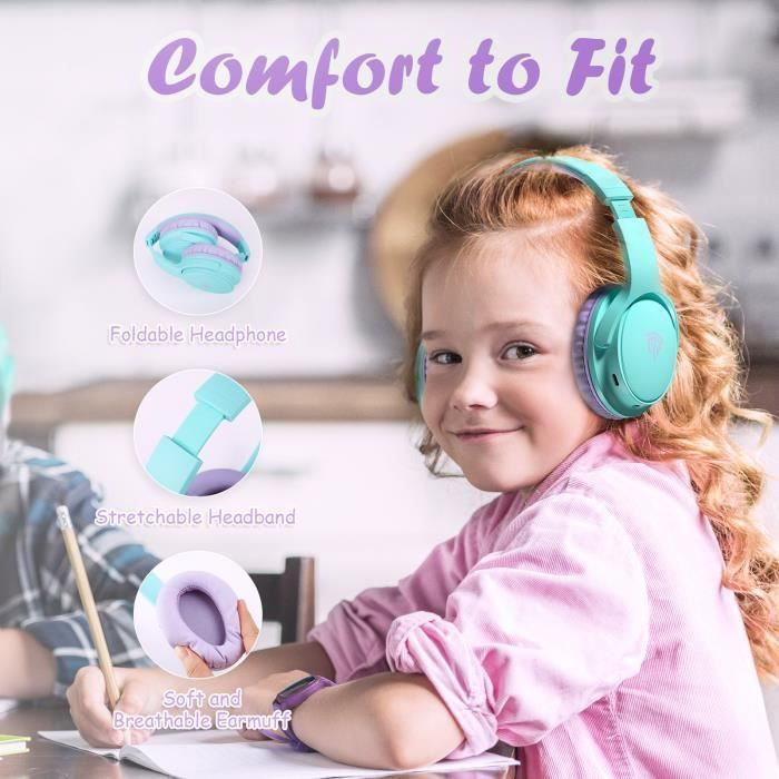 Children's Headphones - Shark Design - Volume Limiter - Comfortable - Ages 3-12 - Unisex