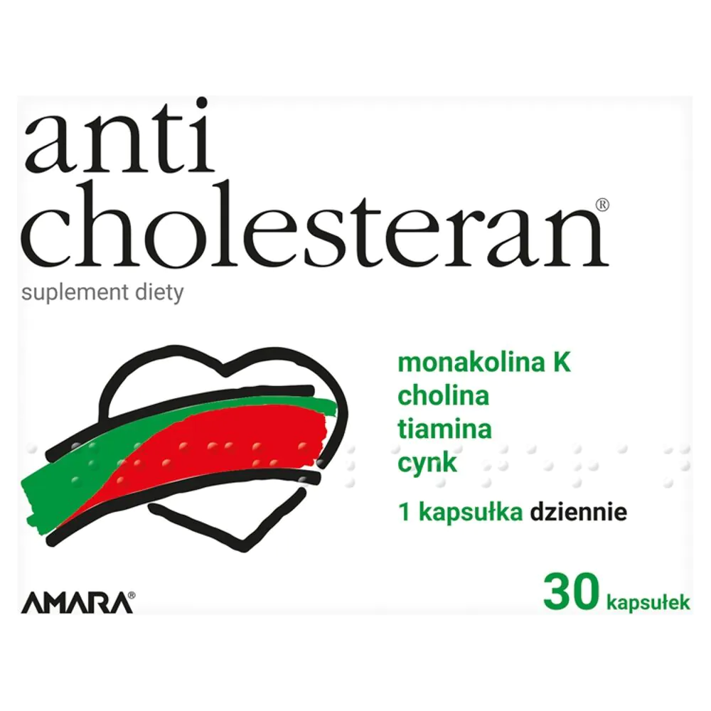 Anticholesteran, Preparat na utrzymanie prawidłowego poziomu cholesterolu, Kapsułki