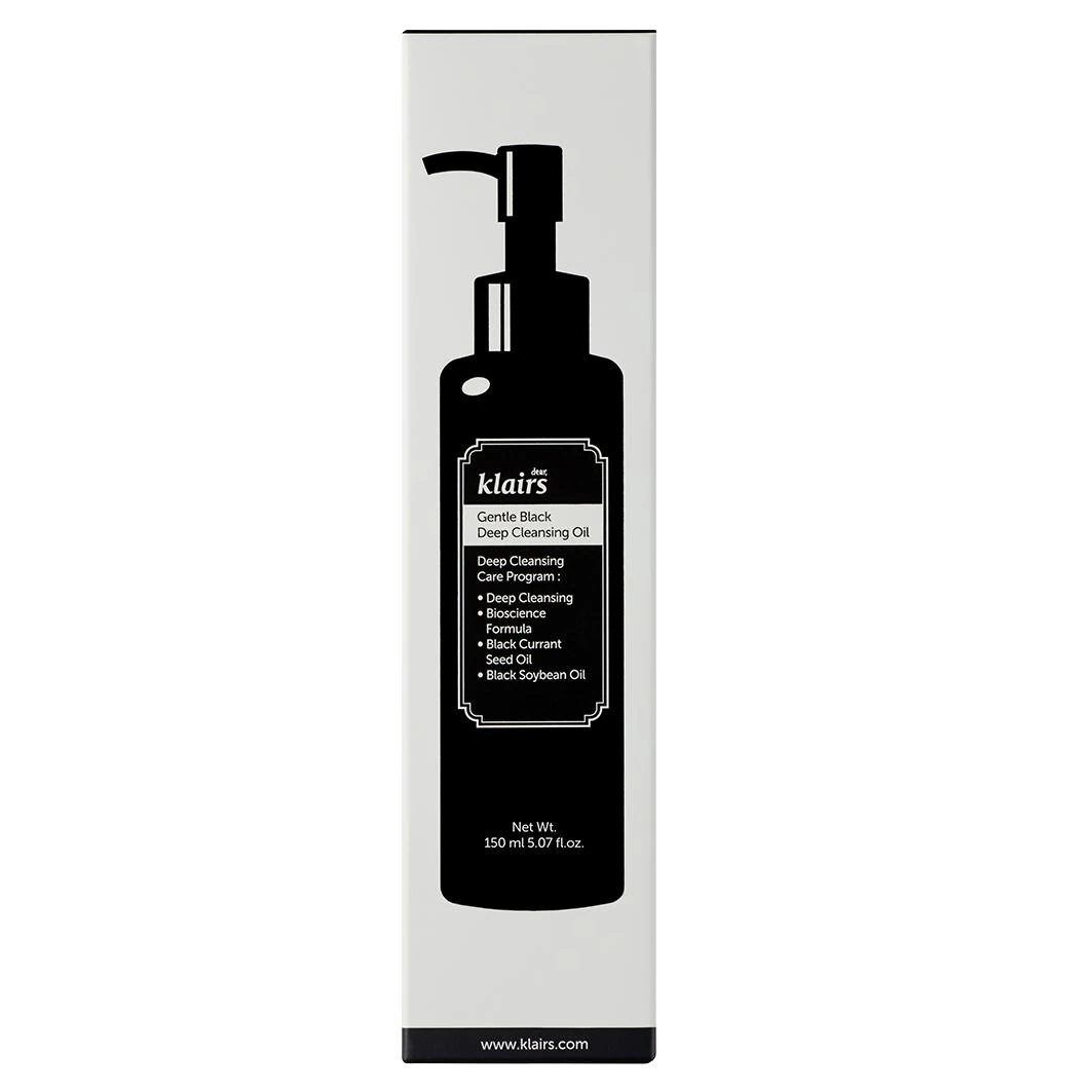 Olio detergente delicato nero per la pulizia profonda KLAIRS