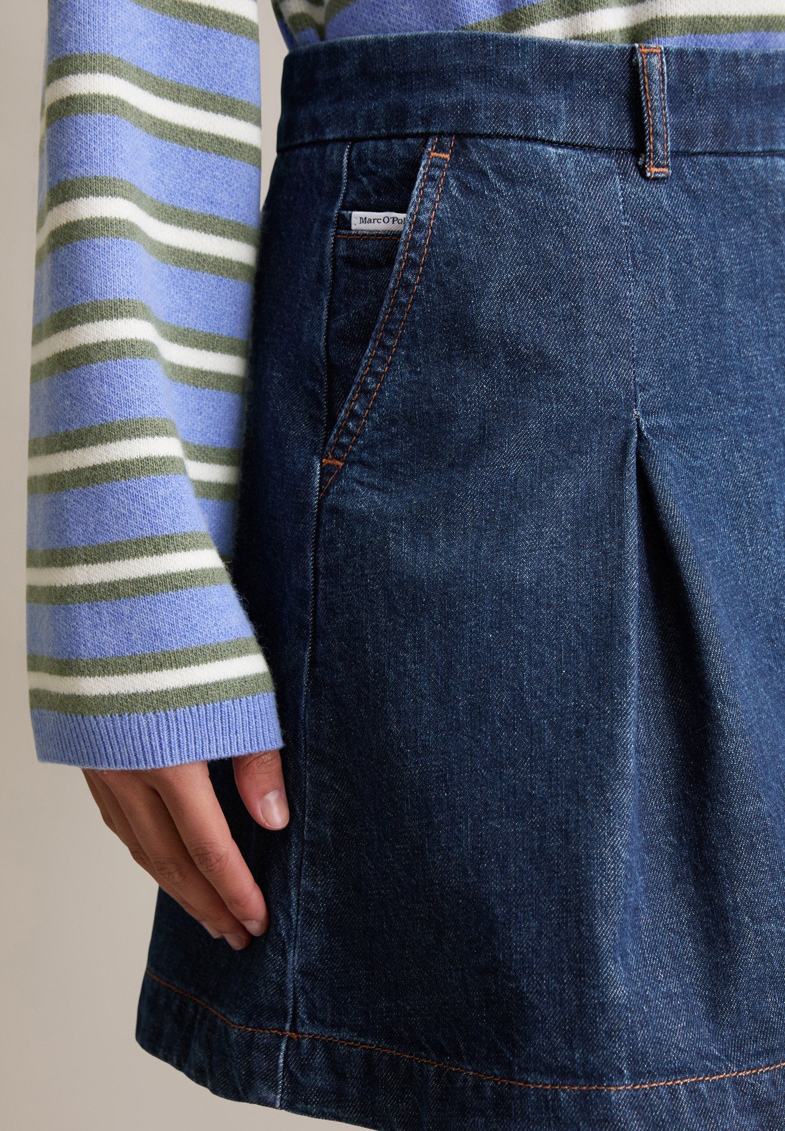 Marc O'Polo DENIM Jeansrock - dunkelblau mehrfarbig