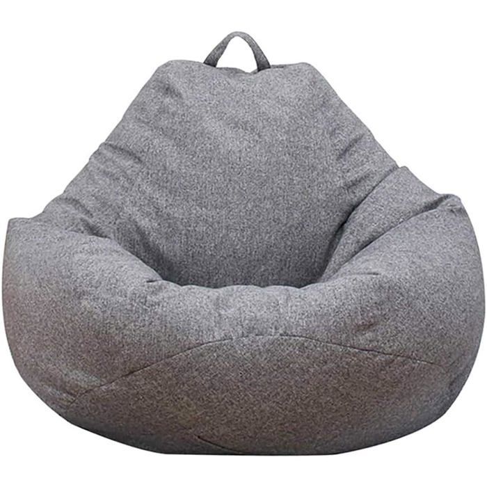 Pouf Poire Classique XL-1, Gris Clair,Grand, Sans Remplissage Intérieur Extérieur, Mobilier Déco, 100*120cm Aucunely