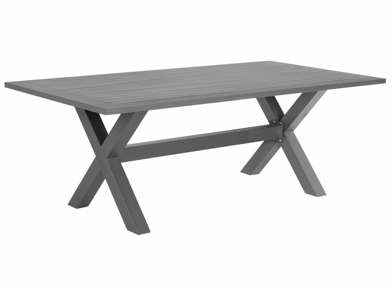 Stół ogrodowy jadalniany aluminium szary