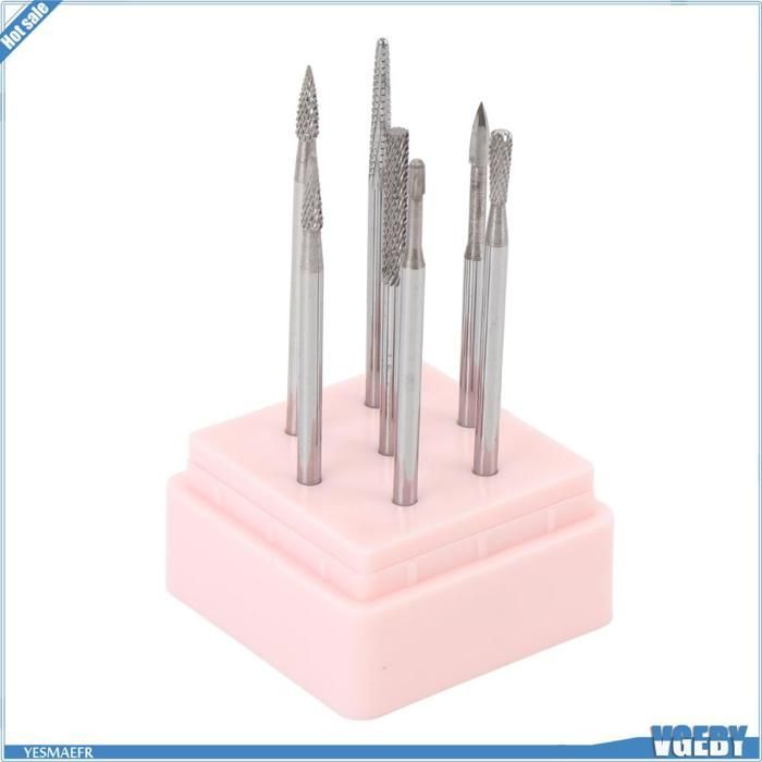 Ashata Jeu de forets à ongles  Bits de Retrait de Vernis à Ongles Set Tungstten Carbide Manucure Griding Nails hygiene manucure