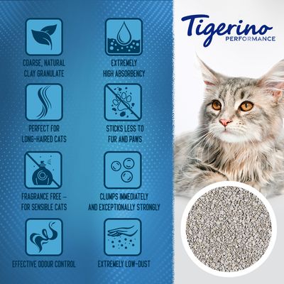 Tigerino Performance XL-Grain Sensitive kattenbakvulling – geurloos