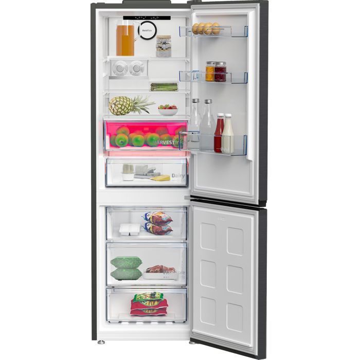 Frigorífico combinado BEKO bPro Serie 500 - B7RCNE367HG - 2 puertas - 316 L - Clase energética B - 59,5 x 66,3 x 186,5 cm - Gris Manhattan