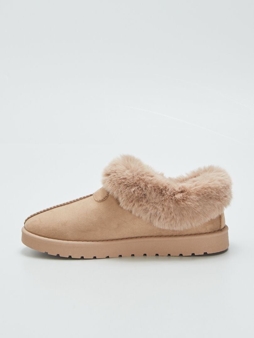 Laarzen met voering van imitatie suède - BEIGE