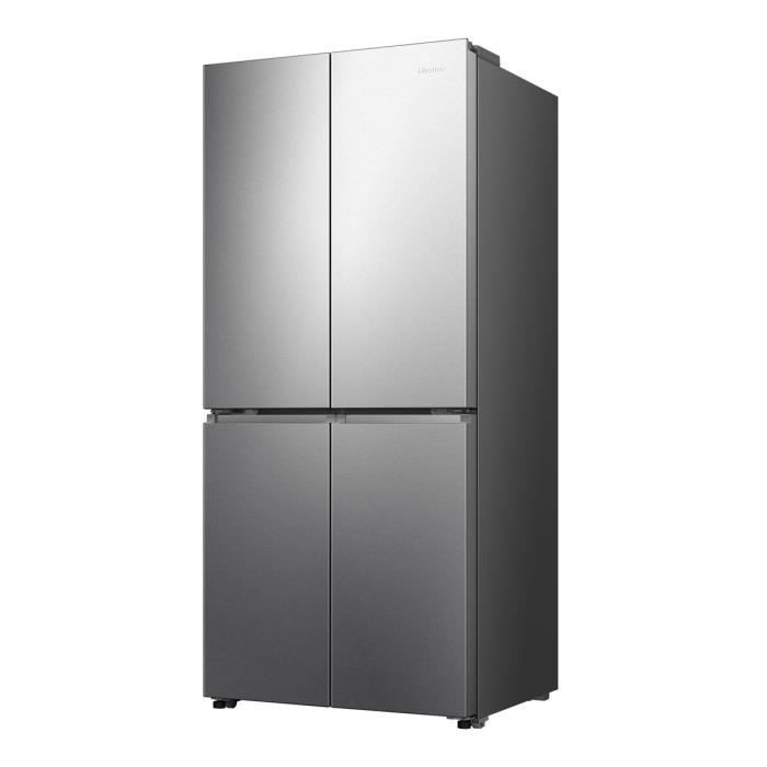 Frigorífico estilo americano HISENSE - RQ5P470SEIE - 4 puertas - Clase energética E - 84,2 x 74,4 x 188,5 cm - Acero inoxidable