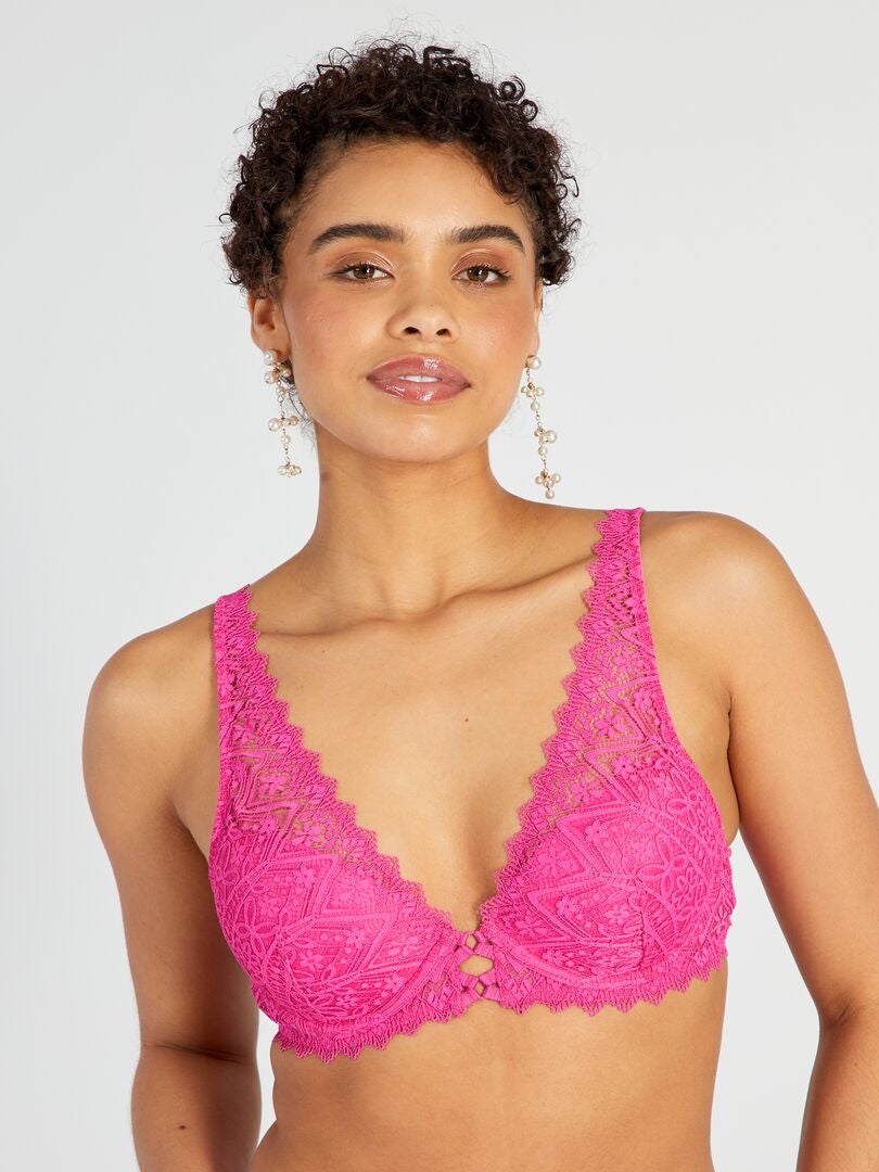 Sutiã de renda floral - ROSA