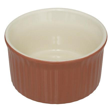 RAMEKIN czerwony Z KAMIONKI średnica 9 cm kokilka