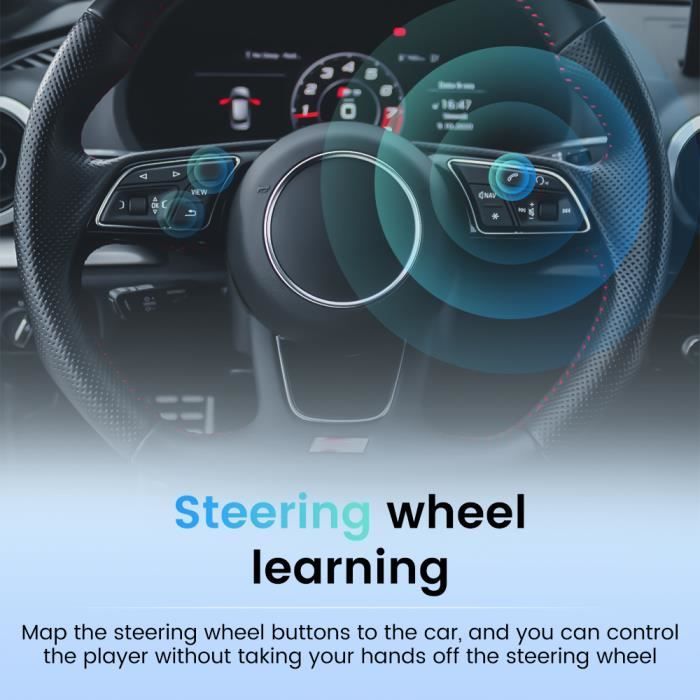 PRUMYA Bluetooth Car Radio - 7 inches - CarPlay - Android Auto - VW Passat/Touran/Caddy/Jetta