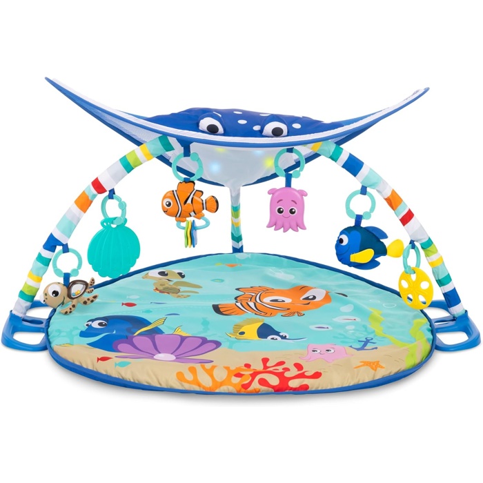 DISNEY BABY - NEMO - Tappetino da gioco per neonati, regalo per neonati, luci a stringa, specchio