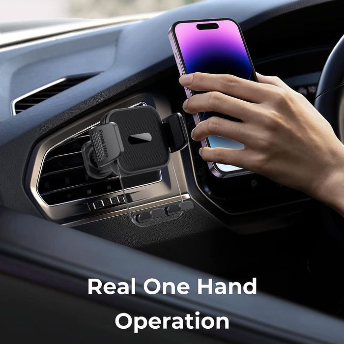Supporto per telefono da auto - NOBRAND - Rotazione a 360° - Compatibile con il 99% delle bocchette di ventilazione - Anti-caduta