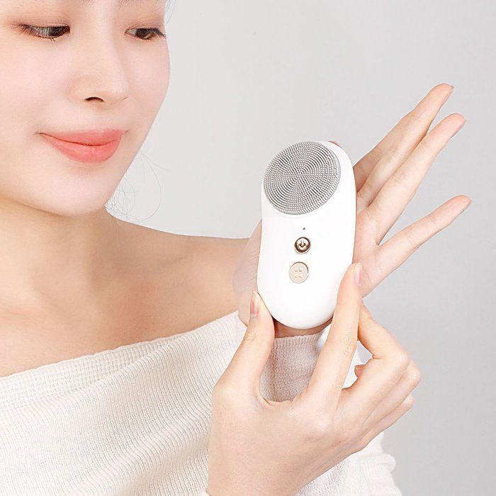 Cepillo limpiador facial eléctrico - Eliminación ultrasónica de puntos negros y masaje con calor - Dispositivo de belleza