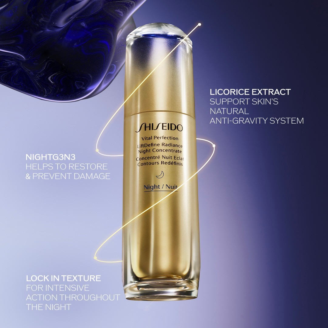 Shiseido Anti-Aging Care Vital Perfection LiftDefine Radiance noćni koncentrat – 40 ml