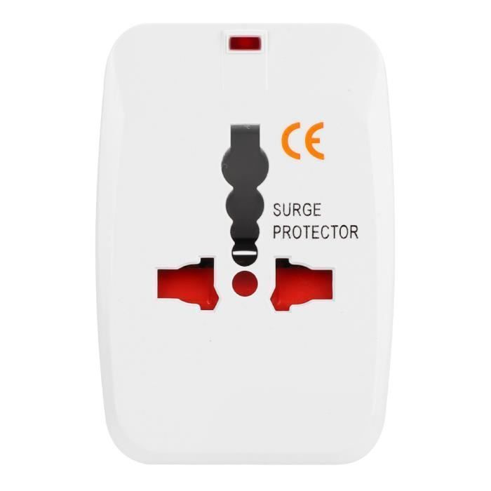 Adaptador de viaje - ZISONIX - Universal - Compatible con enchufes de 150 V - Para viajes internacionales - Rectangular