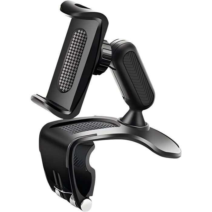 Suporte para celular veicular - ULISEM - Rotação 360° - Silicone - Preto