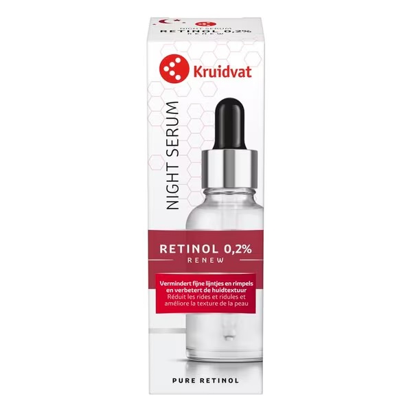 Kruidvat Renew Retinol 0.2% nakts serums<br>30ml, visiem ādas tipiem