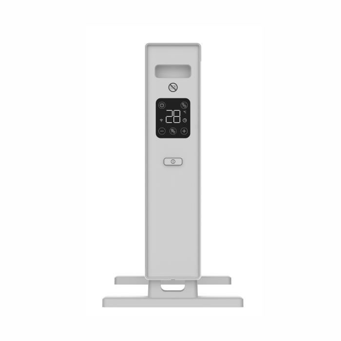 Calefactor eléctrico portátil por convección - OCEANIC - 2000 W - 2 niveles de potencia - Blanco mate