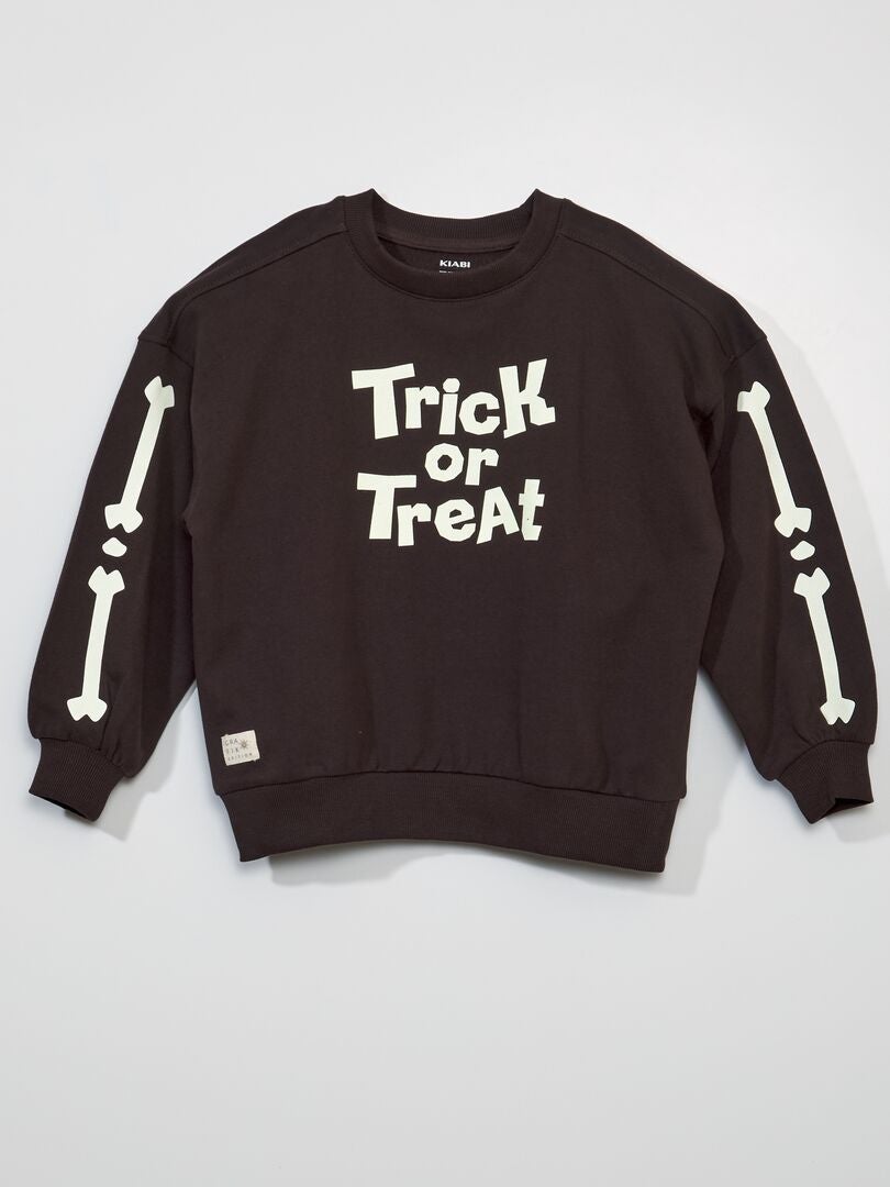 Moletom de lã para o Halloween - Preto