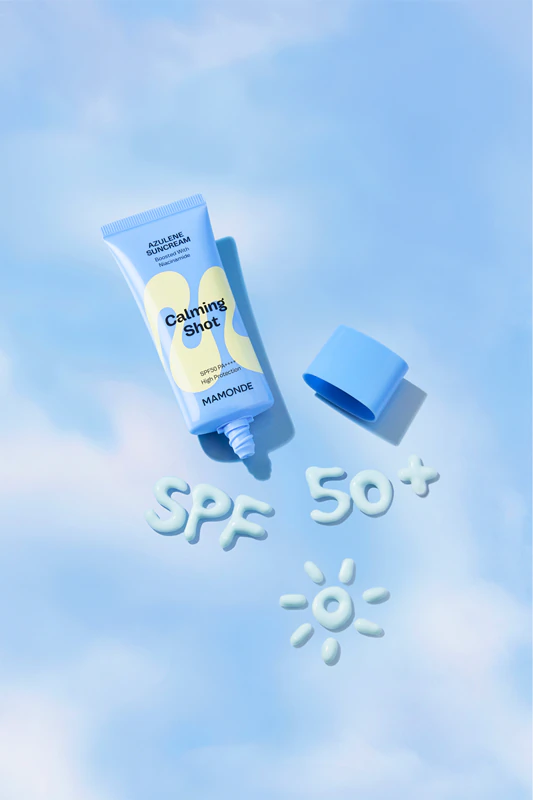 MAMONDE Calming Shot Azulene Protetor Solar Facial com efeito calmante
