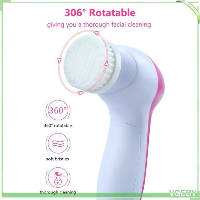 Spazzola per la pulizia del viso - FAFEICY - 5 in 1 - 2 velocità - Portatile - Senza fili