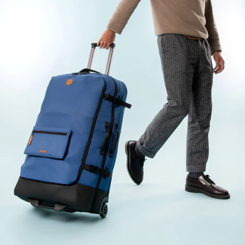 Cabaia Valise souple 2 roues large Shiraz bleu