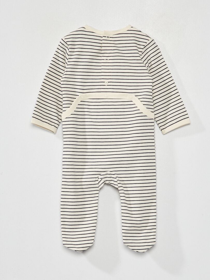 Jersey romper met print - BEIGE