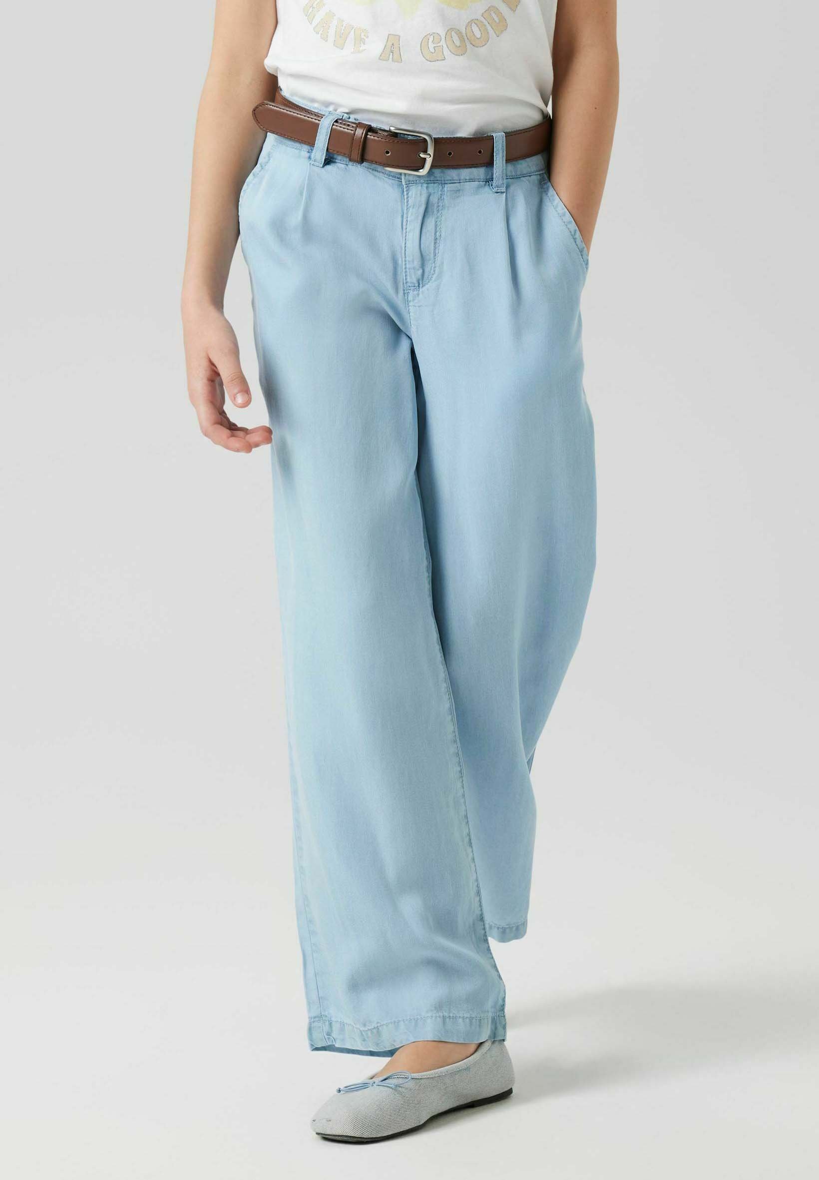 Jean coupe large - coupe décontractée - denim bleu clair
