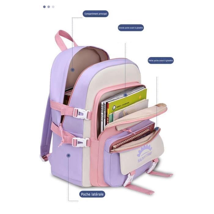 Mochila escolar infantil, impermeable, para primaria, universidad o instituto - Talla L - Azul