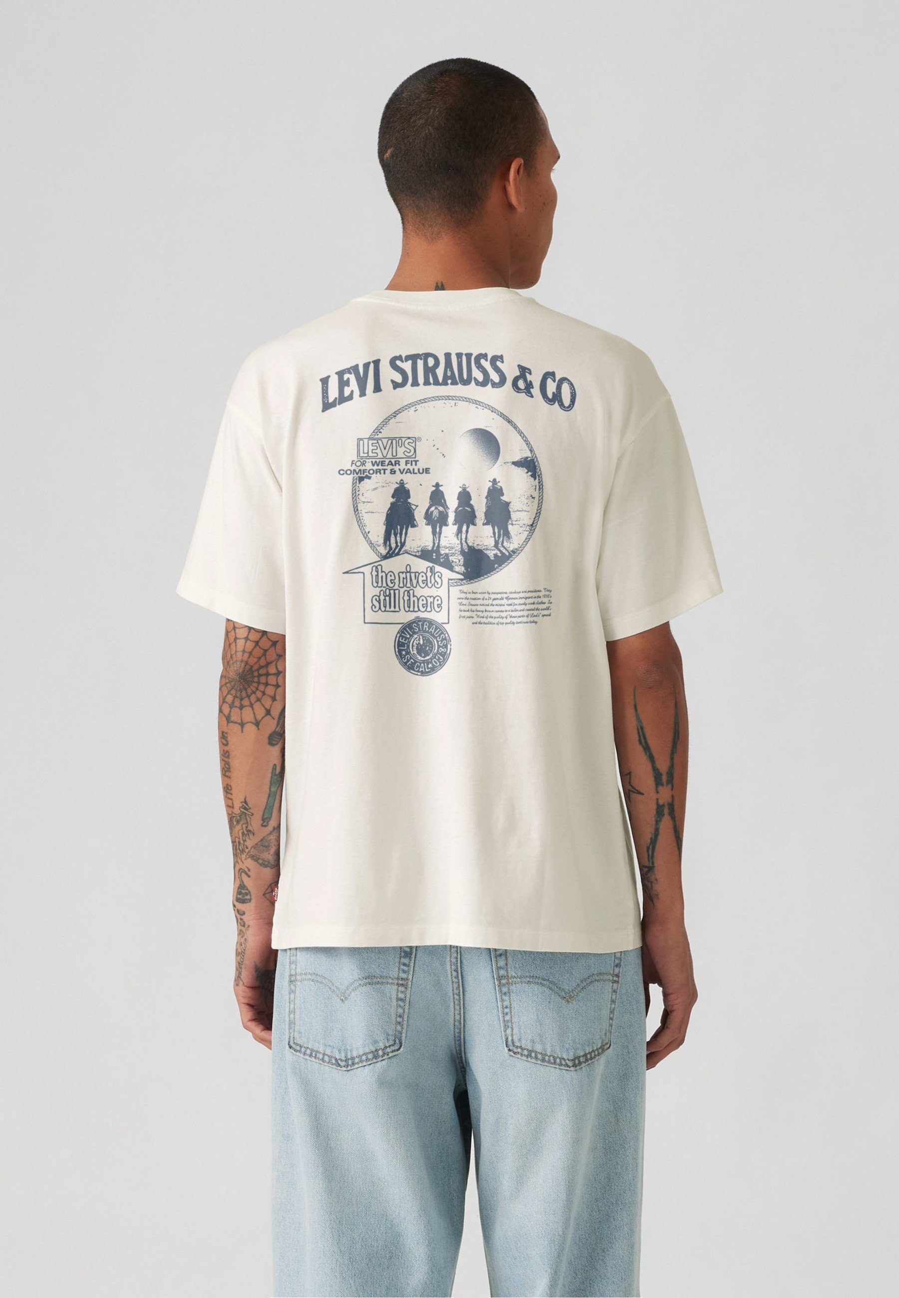 Levi's® VINTAGE FIT GRAPHIC TEE - T-shirt stampata - srt 8 egret