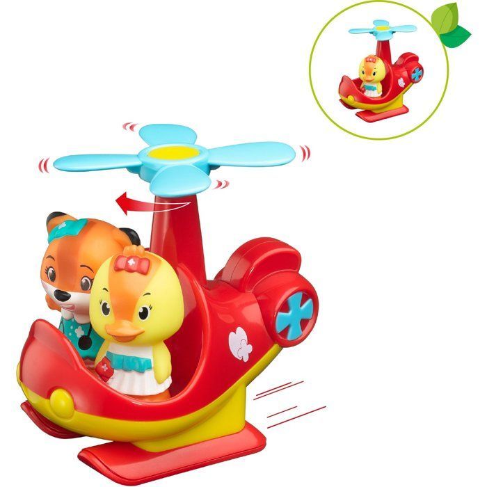 Helicóptero de rescate - Sophie la Jirafa - Clorofil - Hélices con forma de flor - 2 asientos - Figura