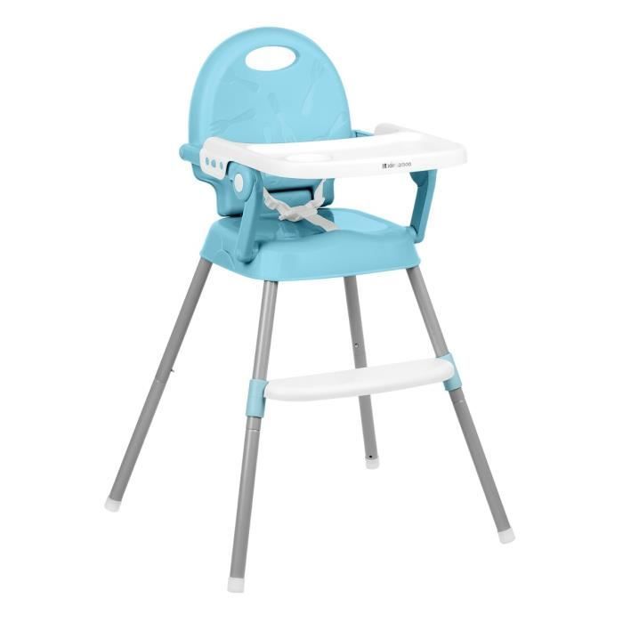 Silla alta y trona Kikkaboo 3 en 1 [Azul]