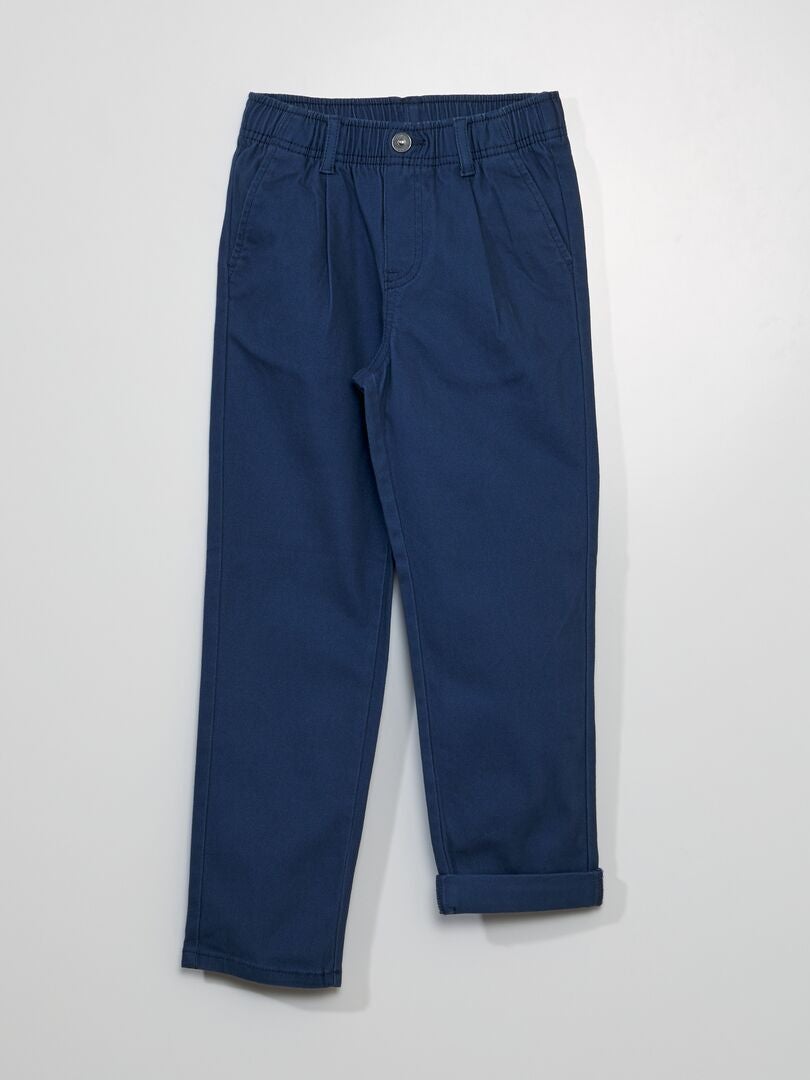 Calça chino elástica - AZUL