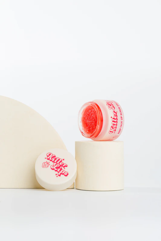 Esfoliante Labial Killer Lips Prep Talk com sabor de morango