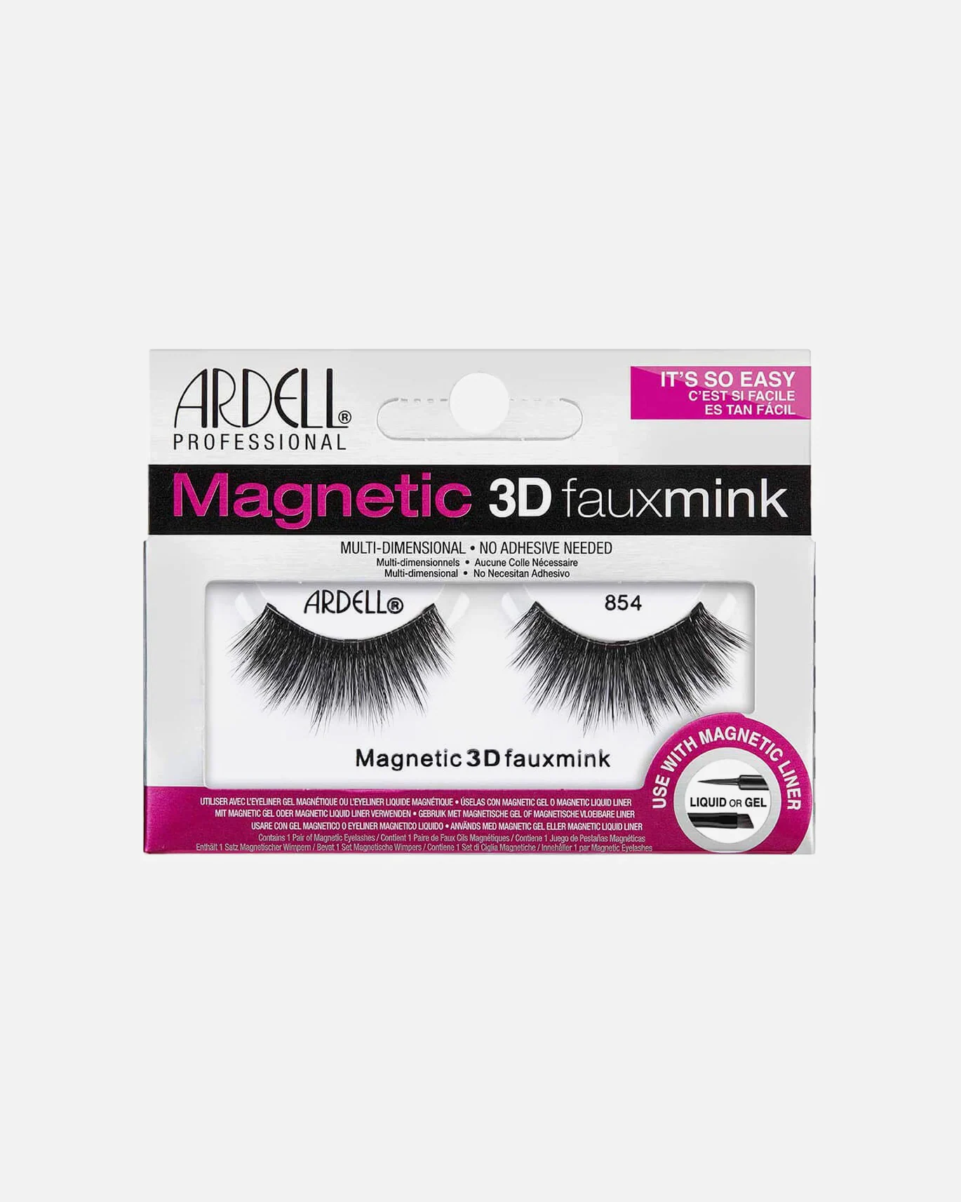 Ardell Faux-cils magnétiques simple frange Faux Mink 3D n°854