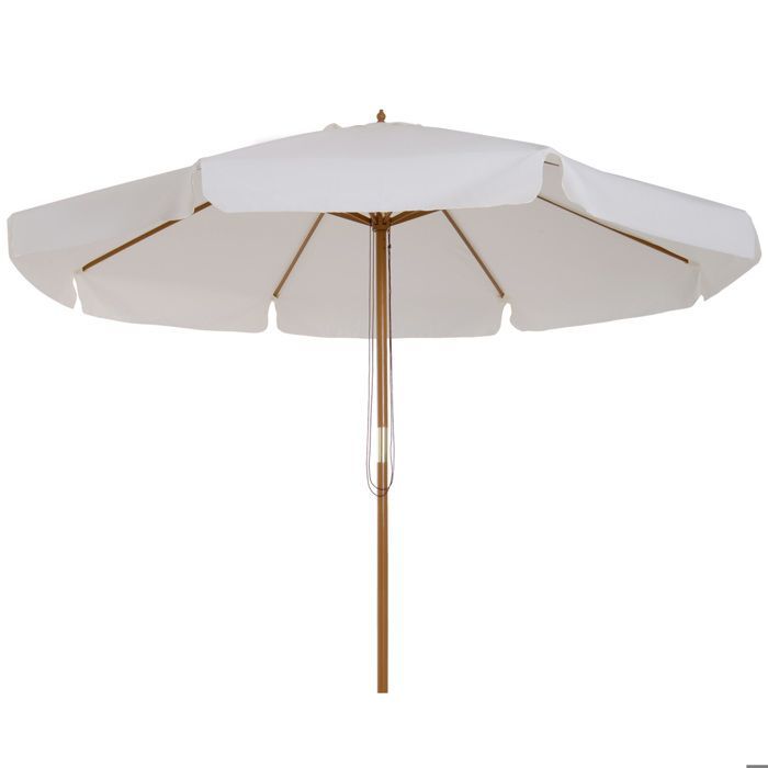 Outsunny - parasol - Bois - 325x325x250cm - Crème