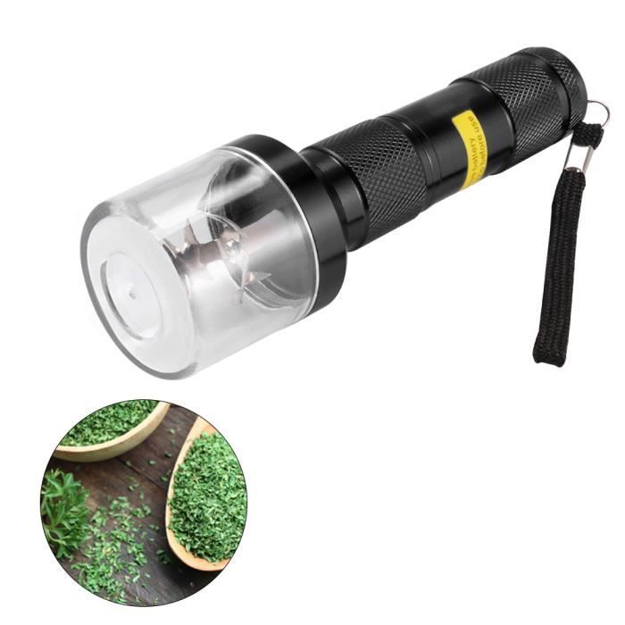 Tritatutto elettrico per tabacco XCSOURCE, tritatutto tascabile in alluminio per erbe e spezie, nero BI963