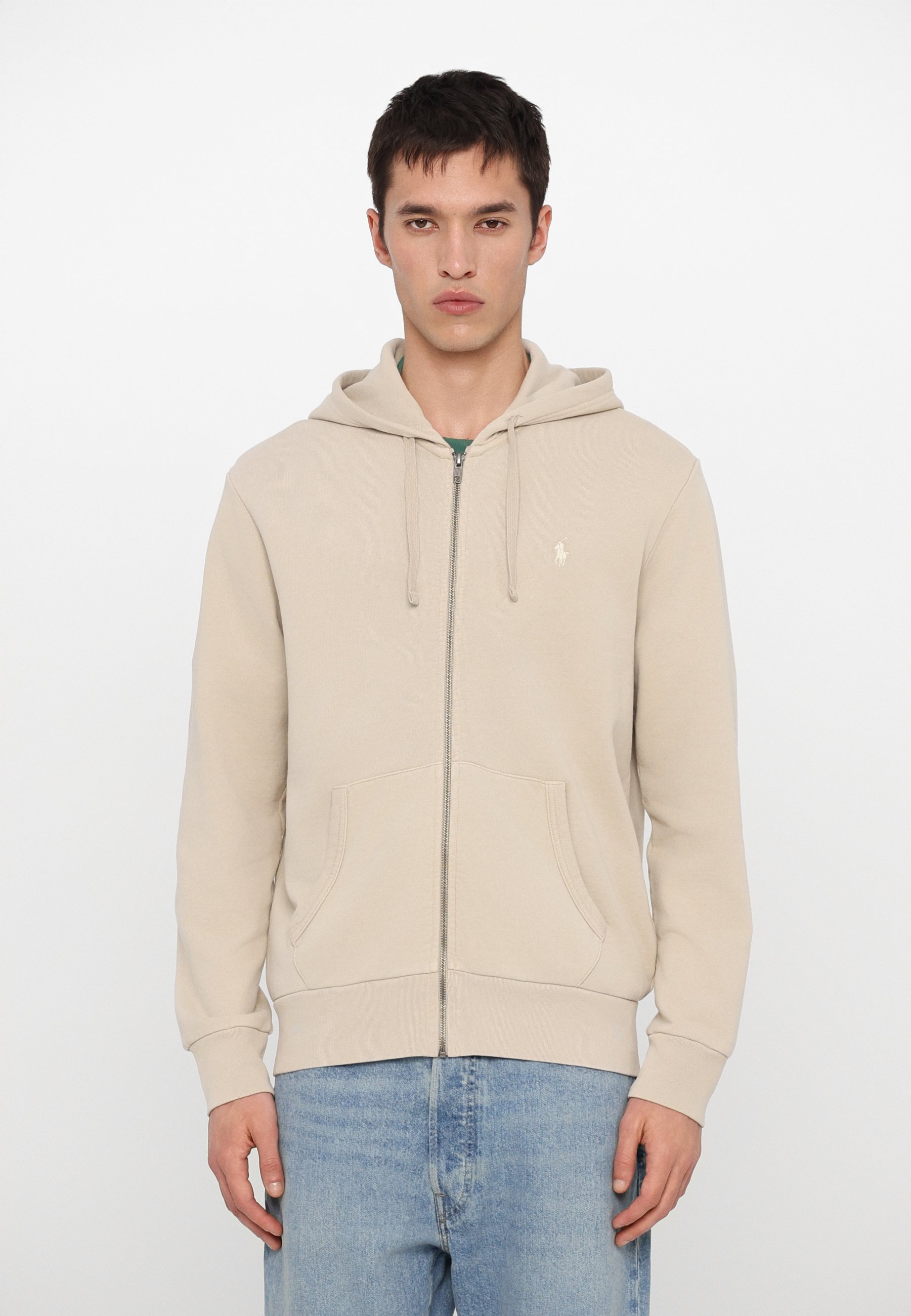Polo Ralph Lauren LOOPBACK FLEECE HOODIE MET VOLLEDIGE RITS - Sweatshirt met rits - steengoedgrijs
